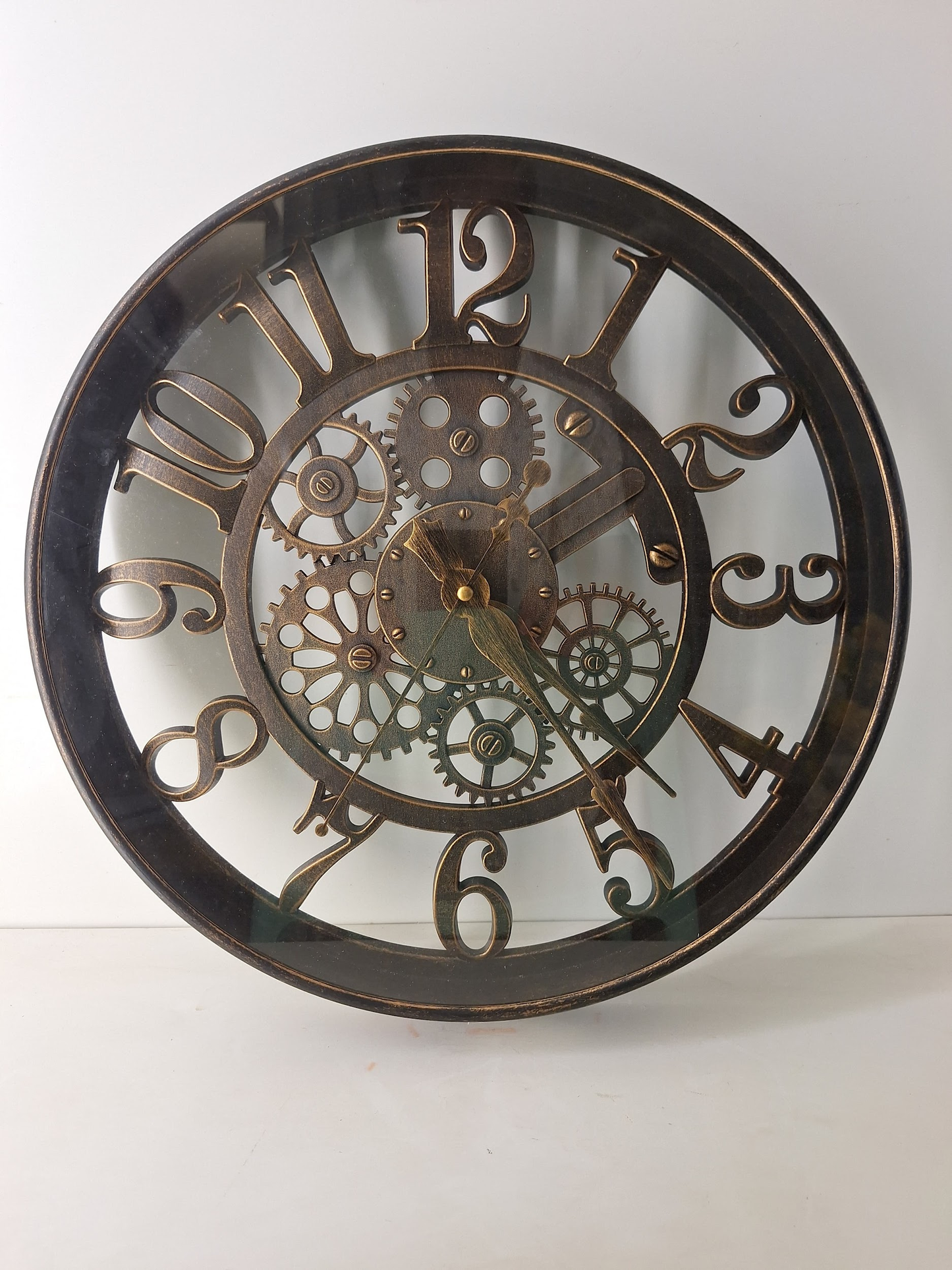 Gear Numeric Wall Clock (Bronze)